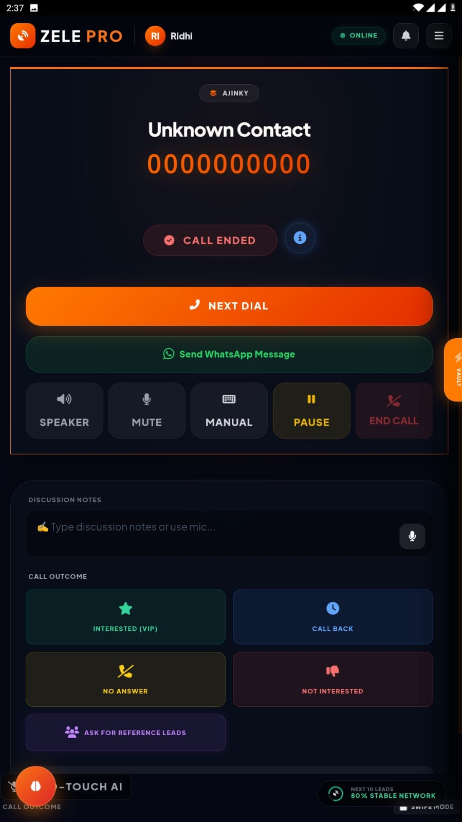 Agent UI 1